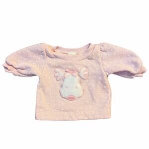 Vintage Carters Baby Girl Reindeer Holiday Sweater